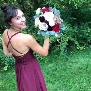 Azazie Cabernet Gown Length Dress